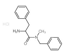 2-Amino-N-benzyl-N-methyl-3-phenylpropanamide hydrochloride Structure