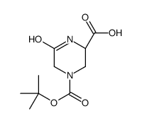 (S)-4-(叔丁氧基羰基)-6-氧代哌嗪-2-羧酸结构式