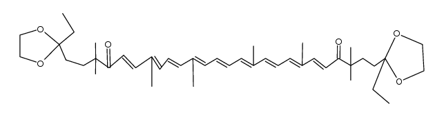 4,4,4',4'-bis-ethanediyldioxy-5,6,5',6'-diseco-β,β-carotene-6,6'-dione结构式