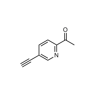 1-(5-乙炔基吡啶-2-基)乙烷-1-酮结构式