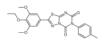 2-(4-ethoxy-3,5-dimethoxyphenyl)-6-(4-methylphenyl)-[1,3,4]thiadiazolo[3,2-a][1,3,5]triazine-5,7-dione Structure