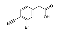 2-(3-bromo-4-cyanophenyl)acetic acid Structure