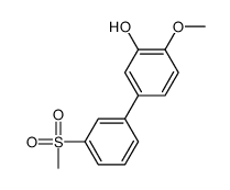 2-methoxy-5-(3-methylsulfonylphenyl)phenol结构式