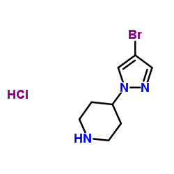 4-(4-溴-吡唑-1-基)-哌啶盐酸盐结构式