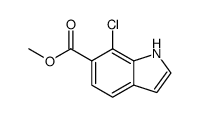 7-chloro-1H-indole-6-carboxylic acid methyl ester结构式