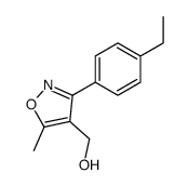 [3-(4-ethylphenyl)-5-methyl-isoxazol-4-yl]methanol结构式