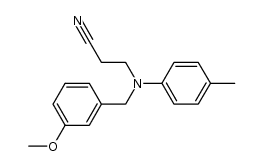 N-(2-cyanoethyl) N-(3-methoxybenzyl)-4-methylaniline Structure