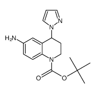 tert-butyl 6-amino-4-(1H-pyrazol-1-yl)-3,4-dihydroquinoline-1(2H)-carboxylate Structure