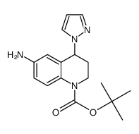 tert-butyl 6-amino-4-(1H-pyrazol-1-yl)-3,4-dihydroquinoline-1(2H)-carboxylate结构式