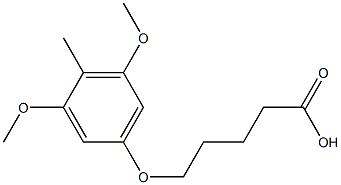 5-(4-Hydromethyl-3,5-dimethoxyphenoxy)pentanoic acid结构式