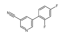 5-(2,4-difluorophenyl)pyridine-3-carbonitrile Structure