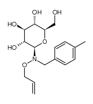O-allyl-N-(4-methylbenzyl)-N-(β-D-glucosyl)-hydroxylamine结构式