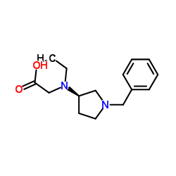 N-[(3R)-1-Benzyl-3-pyrrolidinyl]-N-ethylglycine结构式