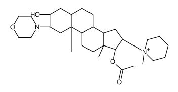 [(2S,3S,5S,10S,13S,16S,17R)-3-hydroxy-10,13-dimethyl-16-(1-methylpiperidin-1-ium-1-yl)-2-morpholin-4-yl-2,3,4,5,6,7,8,9,11,12,14,15,16,17-tetradecahydro-1H-cyclopenta[a]phenanthren-17-yl] acetate Structure