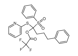 4-phenyl-1-(phenylsulfonyl)-1-(pyridin-2-ylthio)butyl 2,2,2-trifluoroacetate Structure