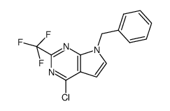 7-benzyl-4-chloro-2-(trifluoromethyl)-7H-pyrrolo[2,3-d]pyrimidine Structure