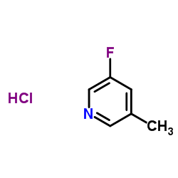 3-Fluoro-5-methylpyridine hydrochloride (1:1)结构式