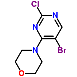 5-溴-2-氯-4-吗啉嘧啶结构式