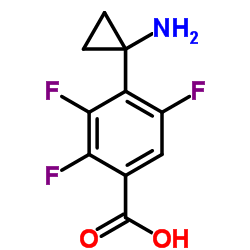 Benzoic acid, 4-(1-aminocyclopropyl)-2,3,5-trifluoro-结构式