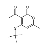 3-acetyl-4-(tert-butylthio)-6-methyl-2H-pyran-2-one Structure
