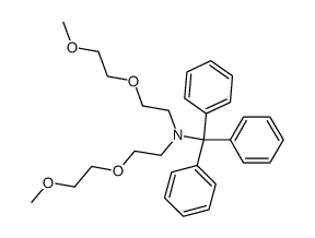 2-(2-methoxyethoxy)-N-(2-(2-methoxyethoxy)ethyl)-N-tritylethan-1-amine Structure