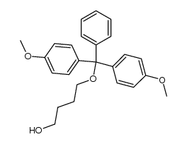 4-[bis(4-methoxyphenyl)(phenyl)methoxy]butan-1-ol结构式