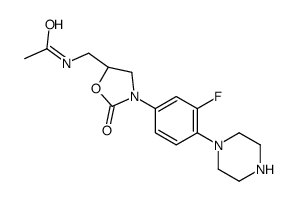 (S)-N-((3-(3-Fluoro-4-(piperazin-1-yl)phenyl)-2-oxooxazolidin-5-yl)methyl)acetamide Structure