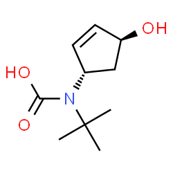 Carbamic acid, [(1S,4S)-4-hydroxy-2-cyclopenten-1-yl]-, 1,1-dimethylethyl structure