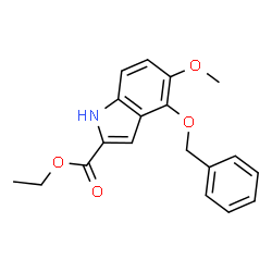 乙基 4-(苄氧基)-5-甲氧基-1H-吲哚-2-甲酸基酯图片