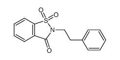 2-(2-phenylethyl)-1,2-benzisothiazol-3(2H)-one 1,1-dioxide Structure