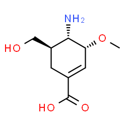 1-Cyclohexene-1-carboxylicacid,4-amino-5-(hydroxymethyl)-3-methoxy-,[3R-(3alpha,4alpha,5beta)]-(9CI) picture