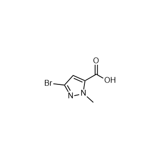 3-溴-1-甲基-1H-吡唑-5-羧酸结构式