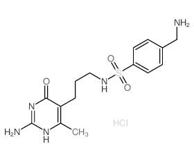 4-(aminomethyl)-N-[3-(2-amino-4-methyl-6-oxo-3H-pyrimidin-5-yl)propyl]benzenesulfonamide结构式