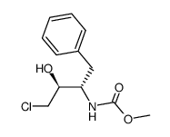 METHYL (1S,2S)-1-BENZYL-3-CHLORO-2-HYDROXYPROPYLCARBAMATE结构式