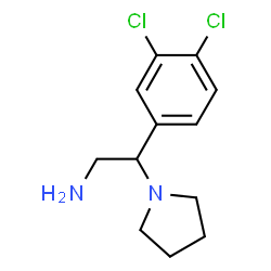 2-(3,4-dichlorophenyl)-2-pyrrolidin-1-ylethanamine结构式