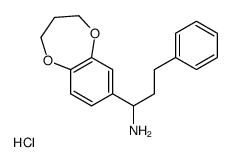 1-(3,4-dihydro-2H-1,5-benzodioxepin-7-yl)-3-phenylpropan-1-amine,hydrochloride结构式