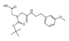 N-((tert-butyloxy)carbonyl)-N'-(2-(3-methoxyphenyl)ethyl)iminodiacetic acid monoamide结构式