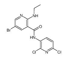 N-(2,6-dichloro-3-pyridinyl)-5-bromo-2-ethylamino-3-pyridinecarboxamide Structure