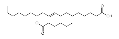 12-hexanoyloxyoctadec-9-enoic acid Structure