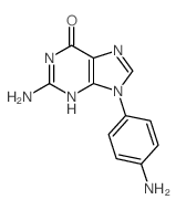 2-amino-9-(4-aminophenyl)-3H-purin-6-one结构式