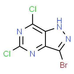 3-bromo-5,7-dichloro-1H-pyrazolo[4,3-d]pyrimidine Structure