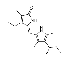 (+)-(S)-3-ethyl-8-(1-methylpropyl)-2,7,9-trimethyl-1,10-dihydro-(1H)-dipyrrin-1-one结构式