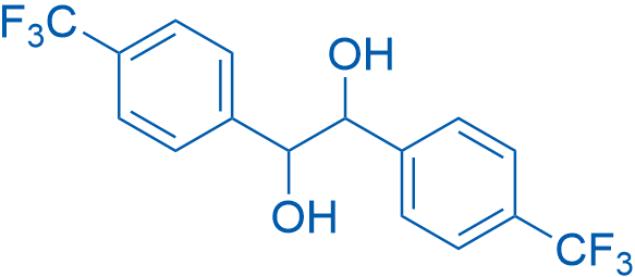 1,2-Bis(4-(trifluoromethyl)phenyl)ethane-1,2-diol structure