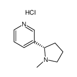 Nicotine, hydrochloride, (-)-结构式