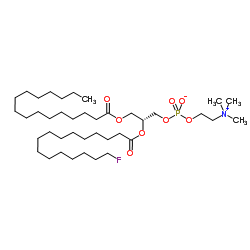 1-palMitoyl-2-(16-fluoropalMitoyl)-sn-glycero-3-phosphocholine structure