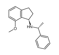 (R)-7-methoxy-N-((R)-1-phenylethyl)-2,3-dihydro-1H-inden-1-amine结构式