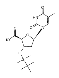3'-O-(tert-butyldimethylsilyl)thymidine-5'-carboxylic acid Structure