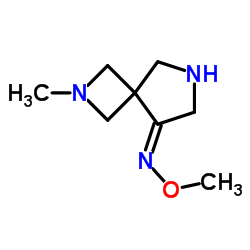 (E)-N-methoxy-2-methyl-2,7-diazaspiro[3.4]octan-5-imine structure