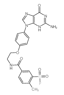 Benzenesulfonylfluoride,5-[[[2-[4-(2-amino-1,6-dihydro-6-oxo-9H-purin-9-yl)phenoxy]ethyl]amino]carbonyl]-2-methyl- picture