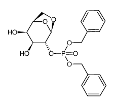 .beta.-D-Galactopyranose, 1,6-anhydro-, 2-bis(phenylmethyl) phosphate Structure